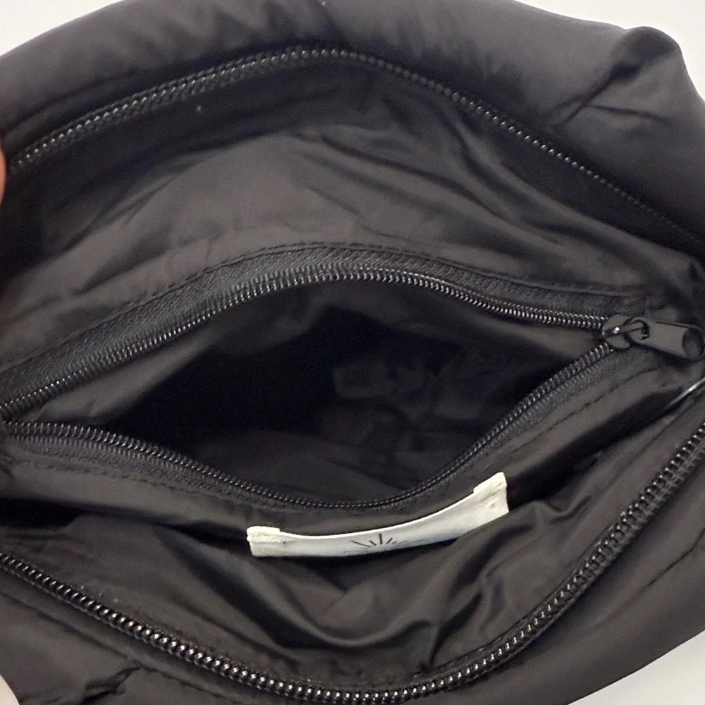 Aerie Quilted Black Cosmetic Case